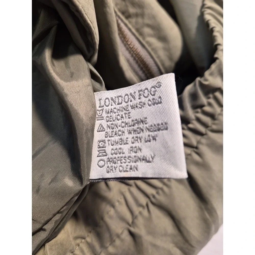 Vintage London‎ Fog Collection Men's L Khaki Suede-Look Jacket Bomber Classic